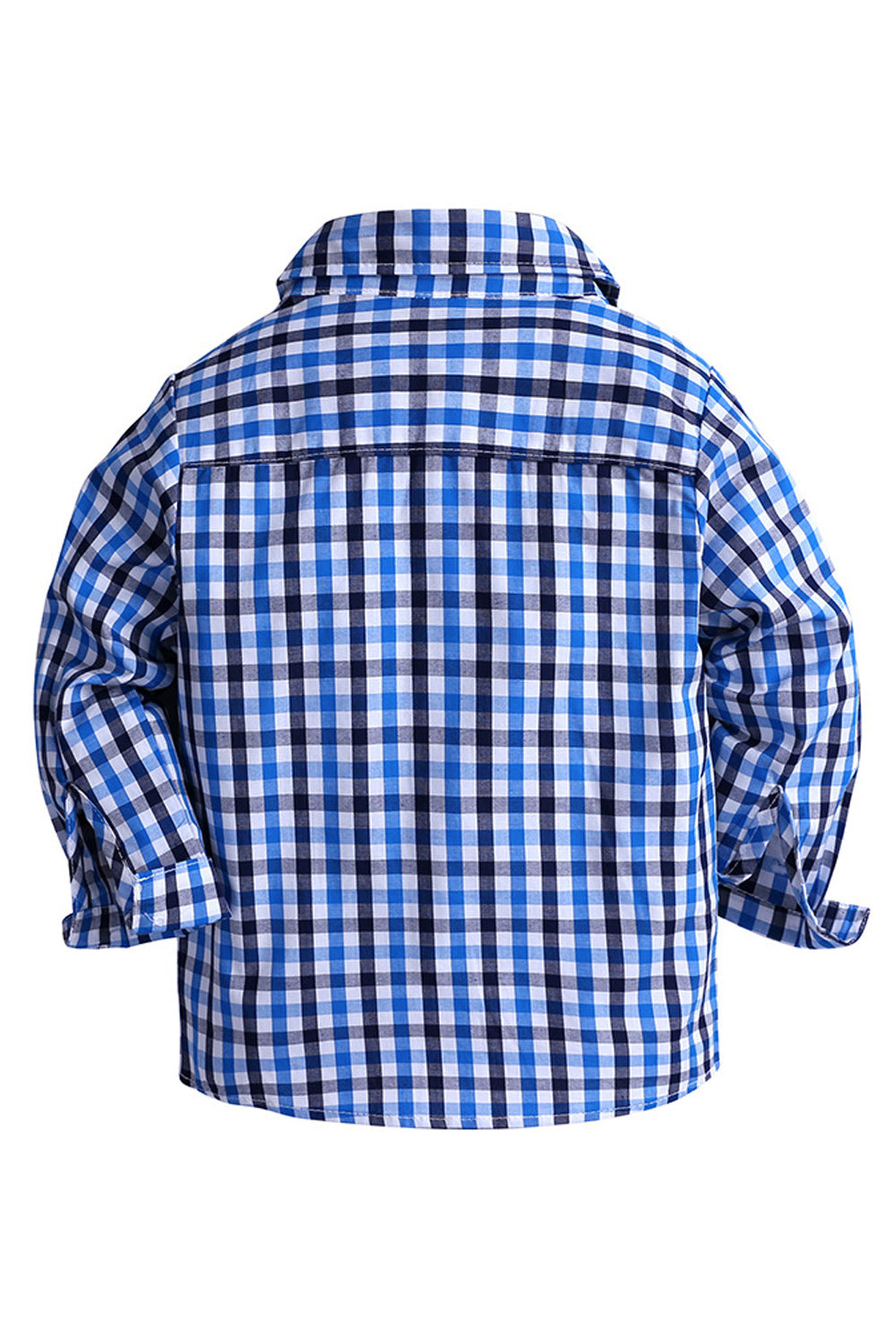 Kids Boys Long Sleeve Plaid Pattern Casual Shirt