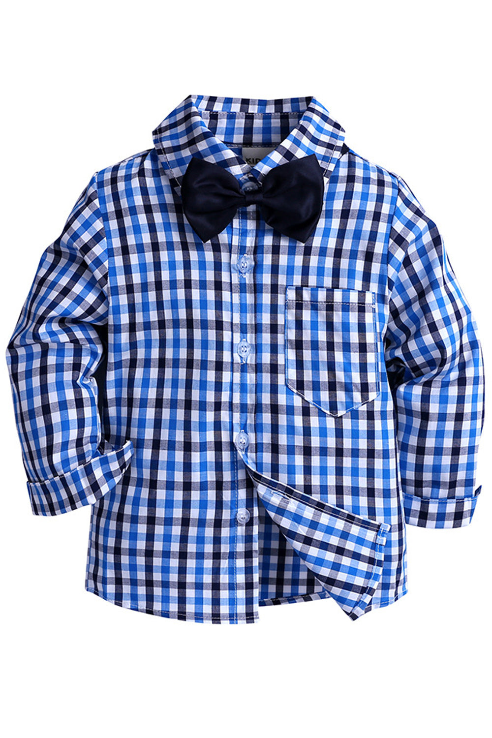Kids Boys Long Sleeve Plaid Pattern Casual Shirt