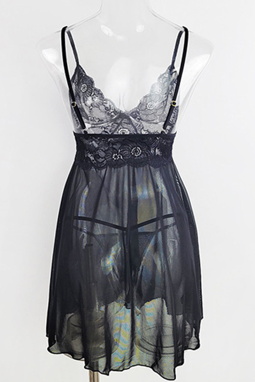 Women Splendid Solid Colored Relax & Easy Straped Shoulder Summer See Through Night Wear Lingerie