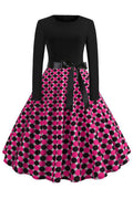 Women Round Neck Printed Fascinating Swing Dress