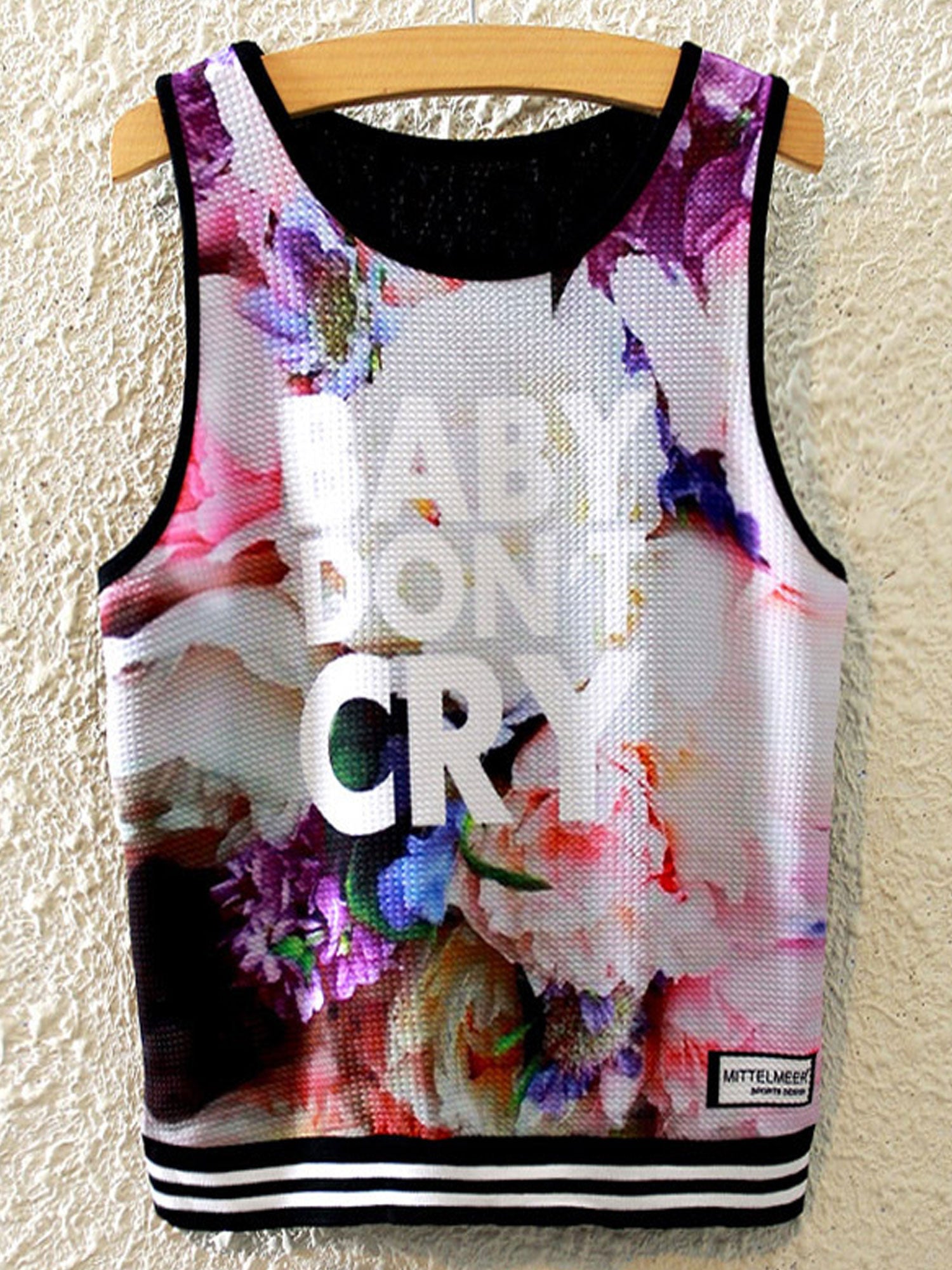 Women Elastic Waist Printed Casual Camisole Top