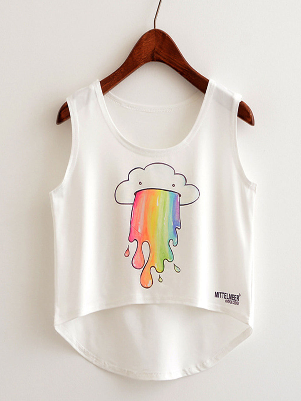 Women Cartoon Pattern Cropped Length Camisole Top