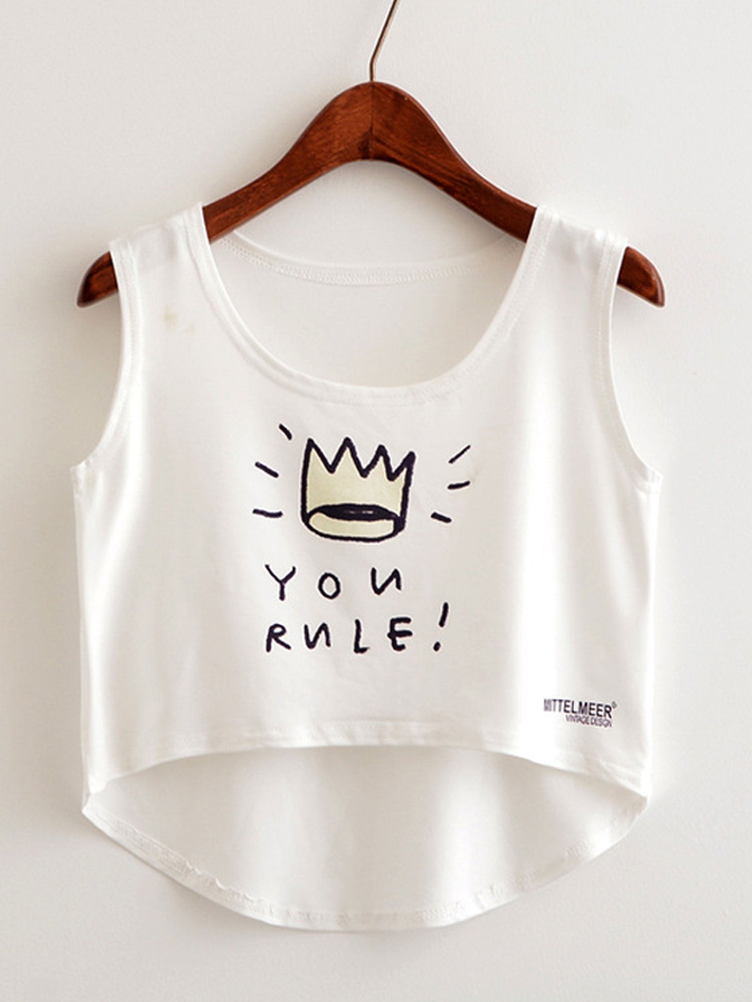 Women Irregular Hem Printed Comfortable Camisole Top