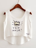 Women Irregular Hem Printed Comfortable Camisole Top