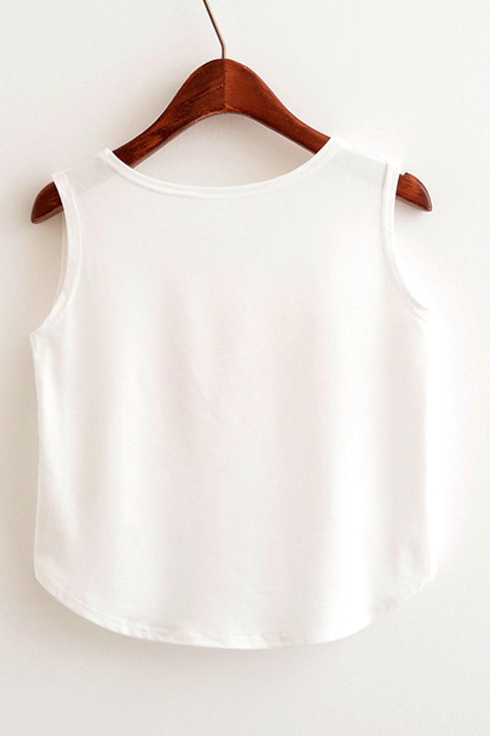 Women Letter Printed Sleeveless Irregular Camisole Top