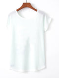 Women Leaf Printed Soft Feel Elegant Summer T-Shirt