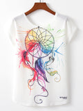 Women Splash Ink Breathable Loose T-Shirt