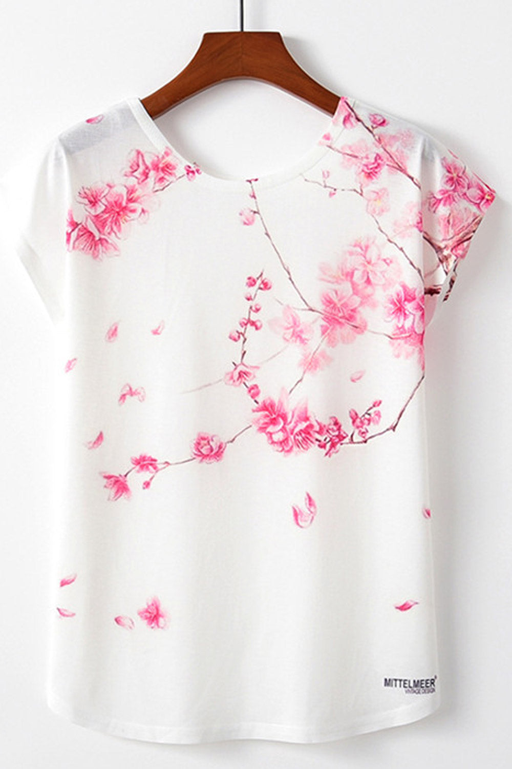 Women Flower Printed Colorfull Loose Casual T-Shirt