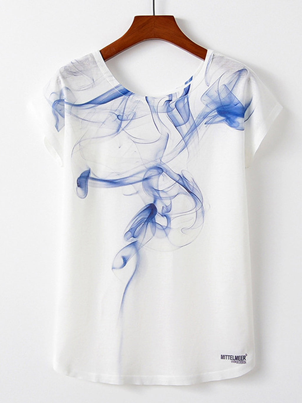 Women Blue Smoke Comfortable Fashion T-Shirt