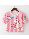 Women Cartoon Printed Summer Fashion T-Shirt