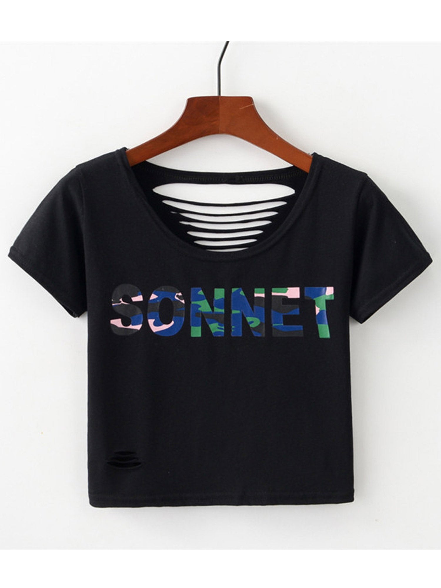 Women Graphic Round Neck Short Loose Top
