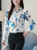 Women Collar Neck Button Down Printed Shirt