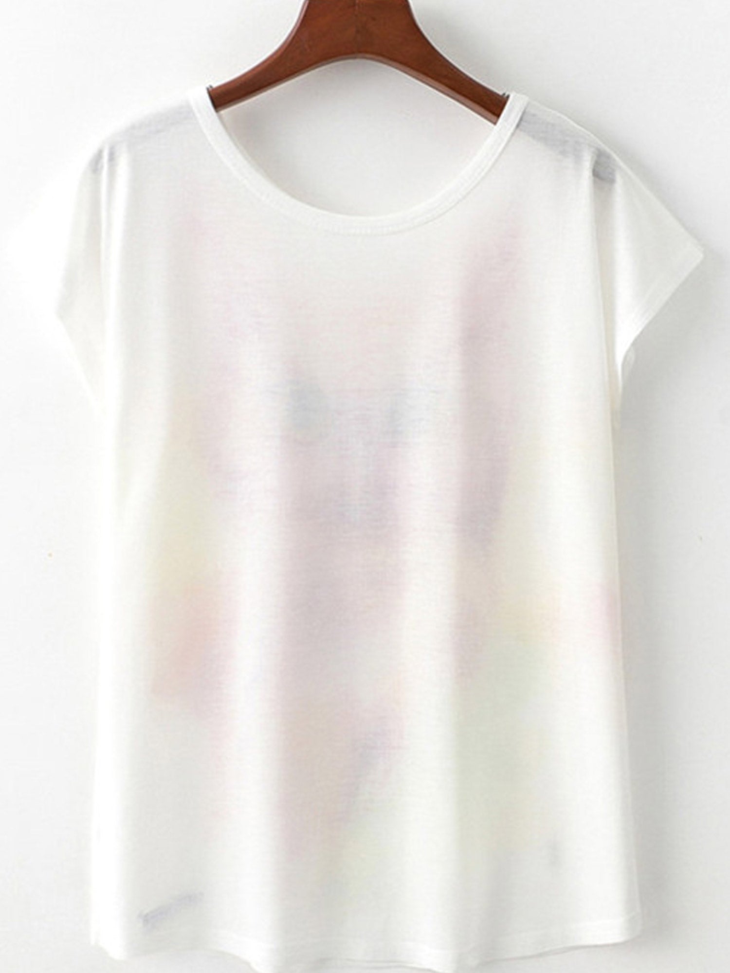 Women Graphic Design Irregular Hem Loose T-Shirt