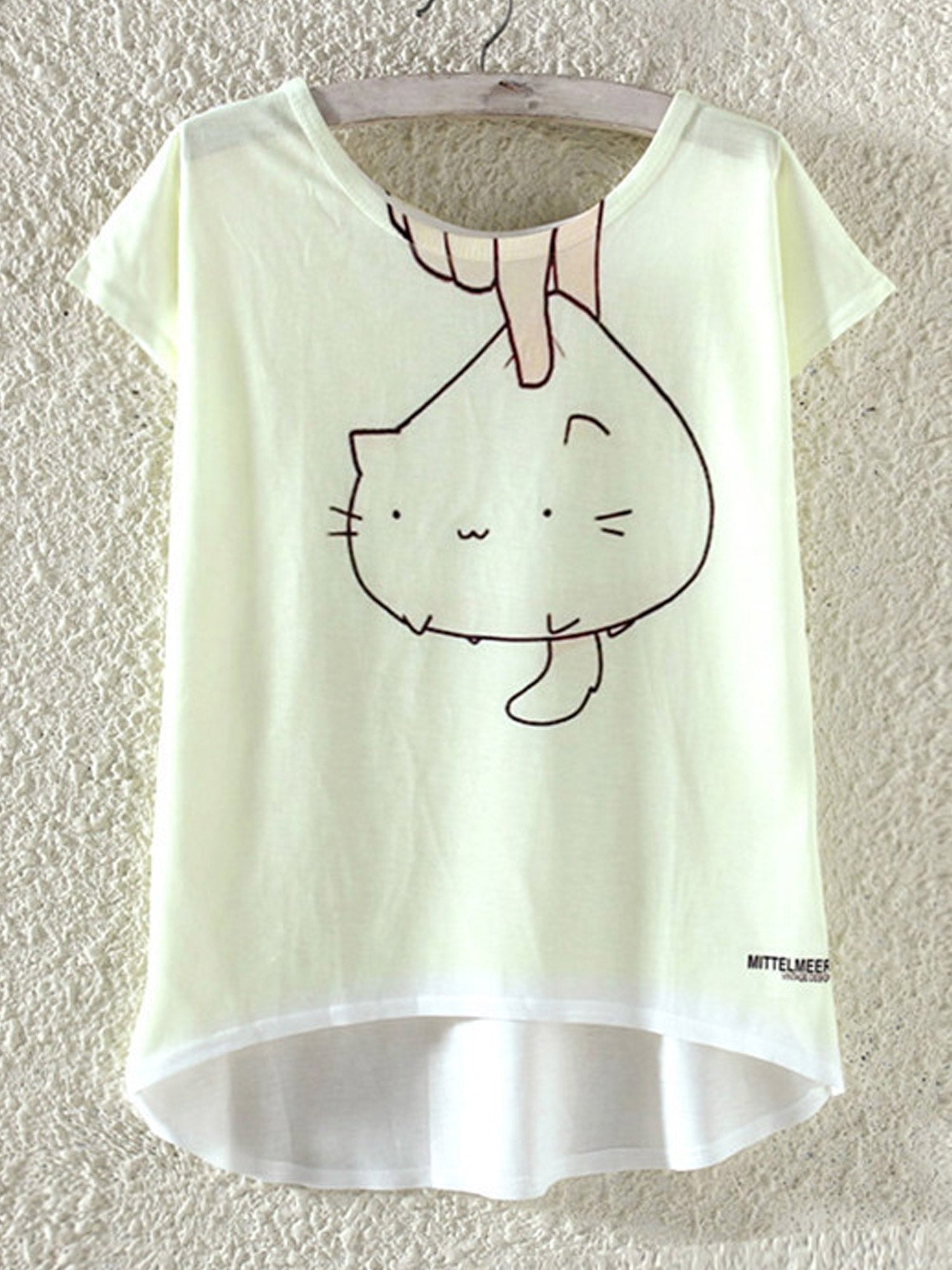 Women High Low Hem Comfortable Fashion T-Shirt