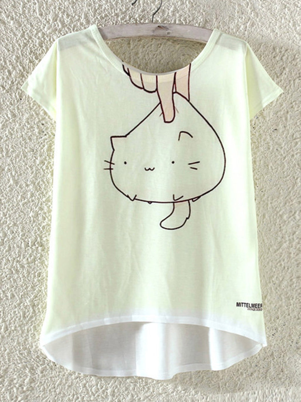 Women High Low Hem Comfortable Fashion T-Shirt