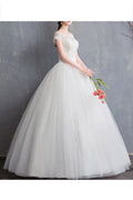 Women Short Sleeve Convenient Loose Gown Skirt Wedding Dress