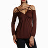 Women Thin Straps Sleeveless Pretty Halter Top