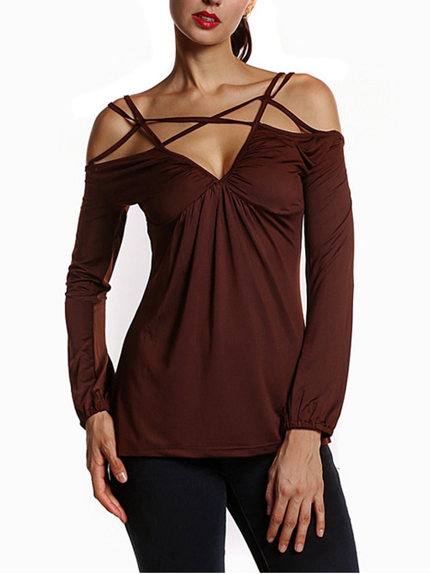 Women Thin Straps Sleeveless Pretty Halter Top