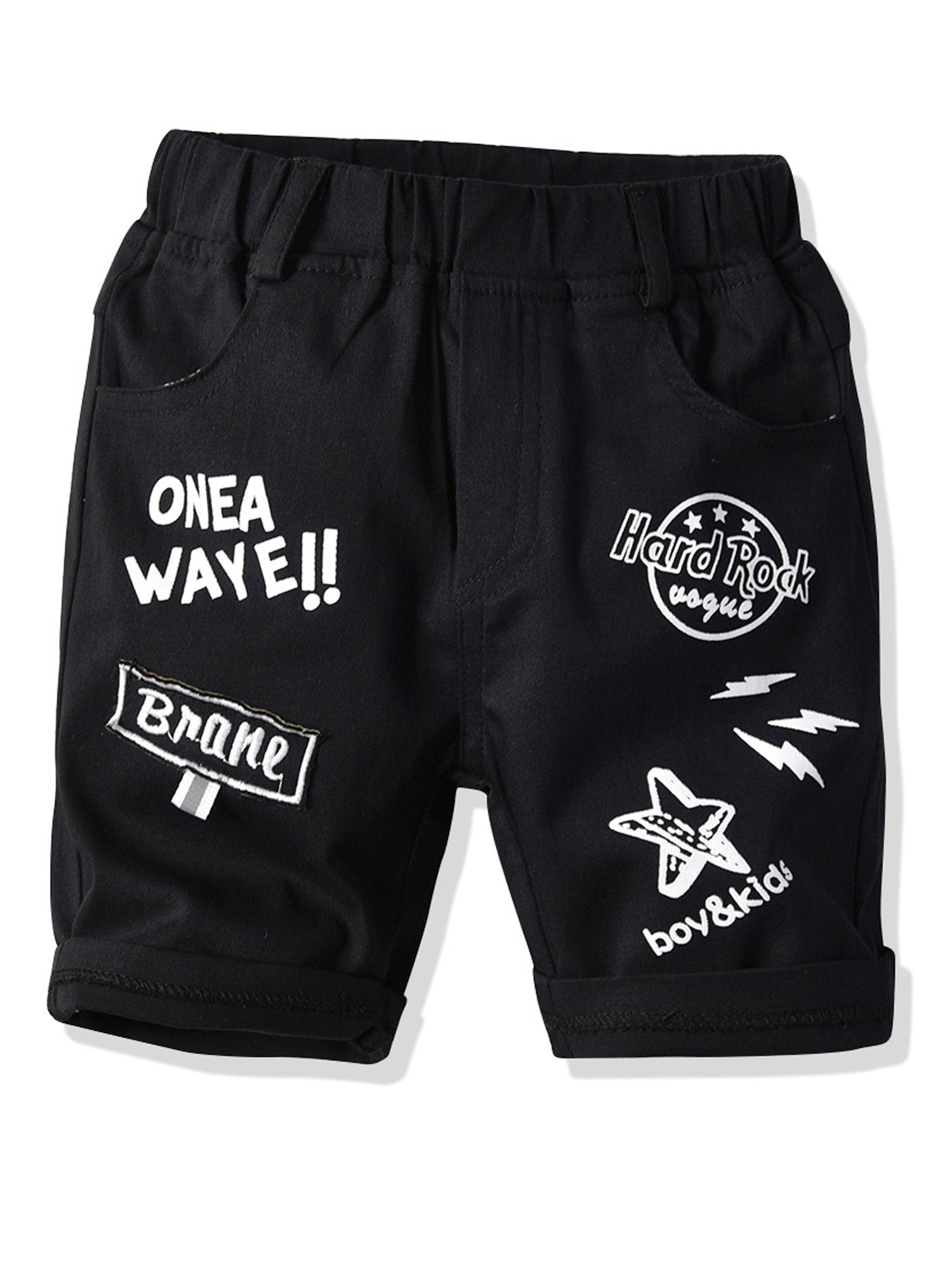 Toddlers Side Pockets Elasticated Printed Shorts