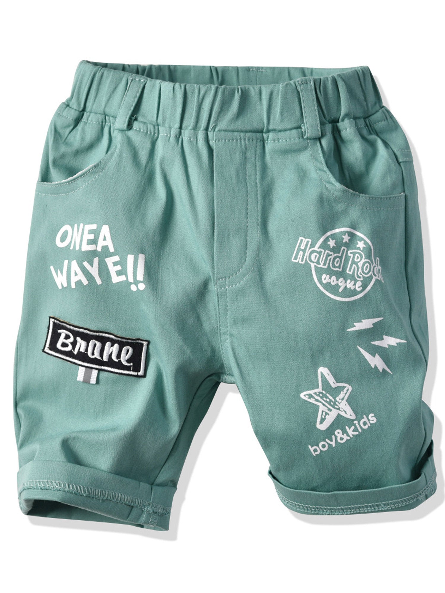Toddlers Side Pockets Elasticated Printed Shorts