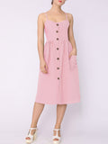 Women Thin Adjustable Straps Casual Dress