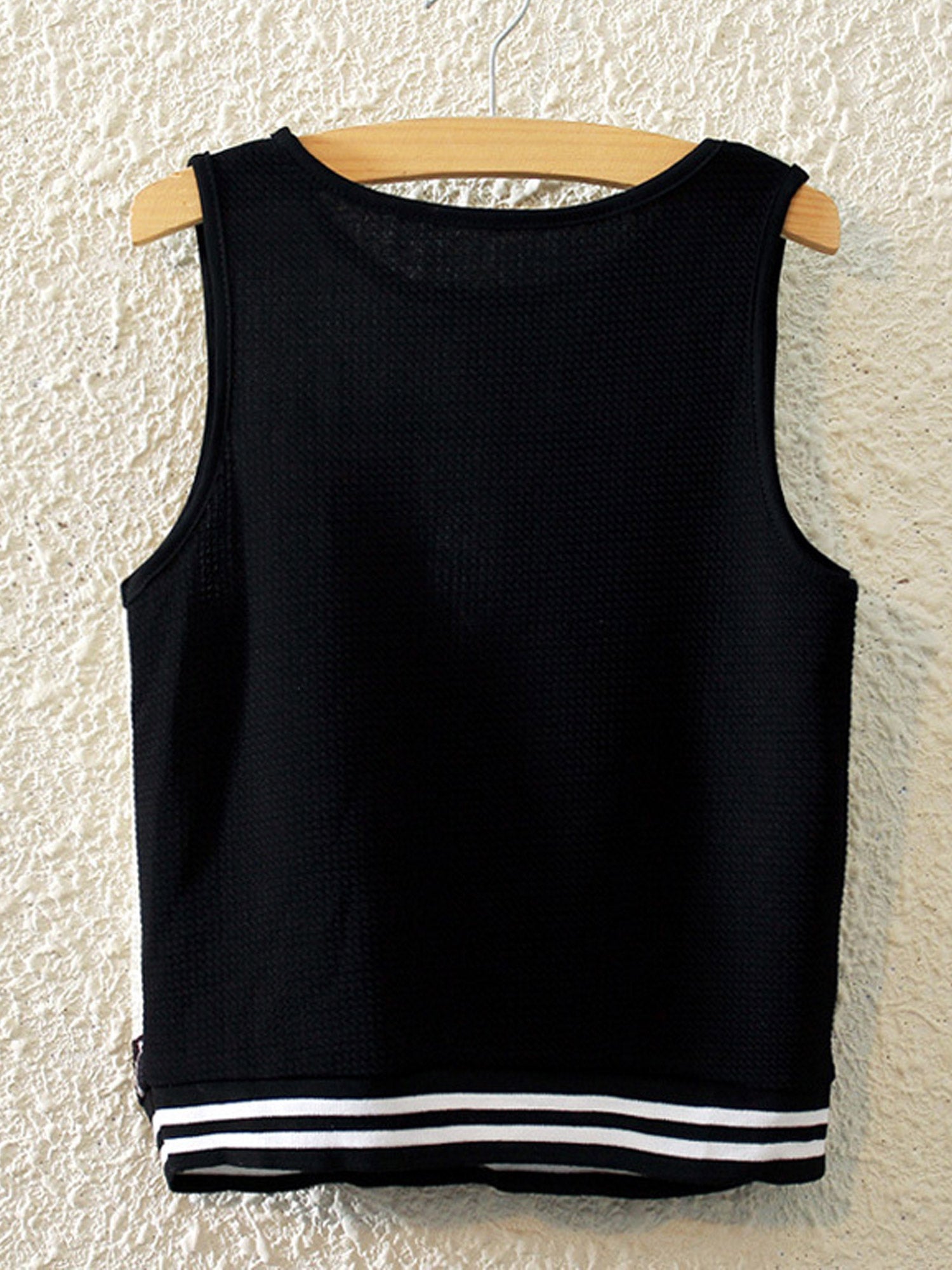 Women Elastic Hem Sleeveless Flexible Top