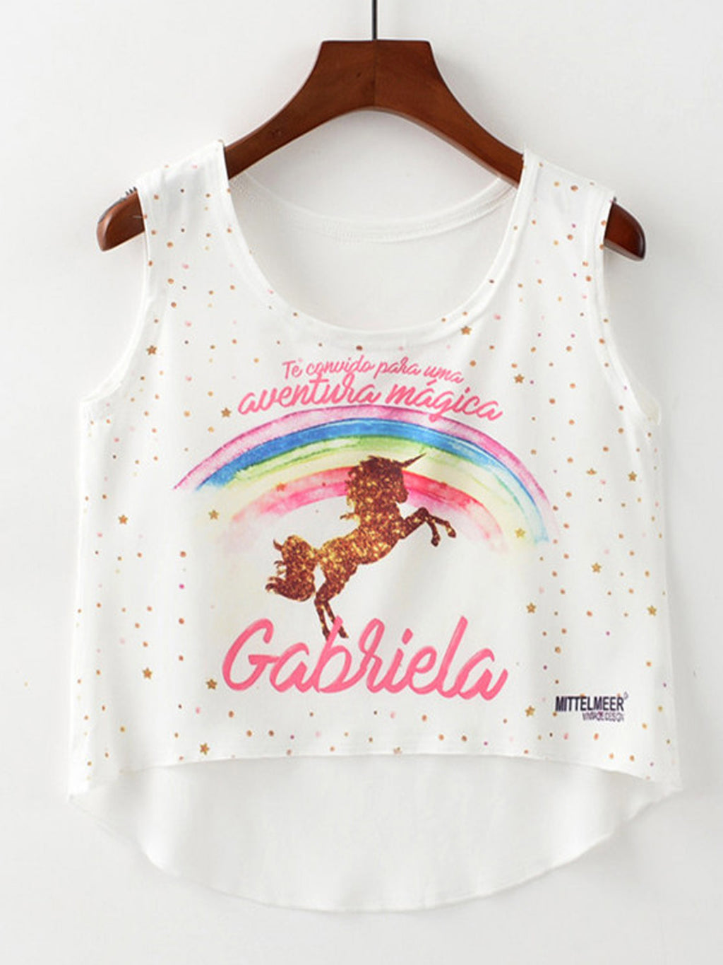 Women High Low Hem Printed Summer Fashion Top