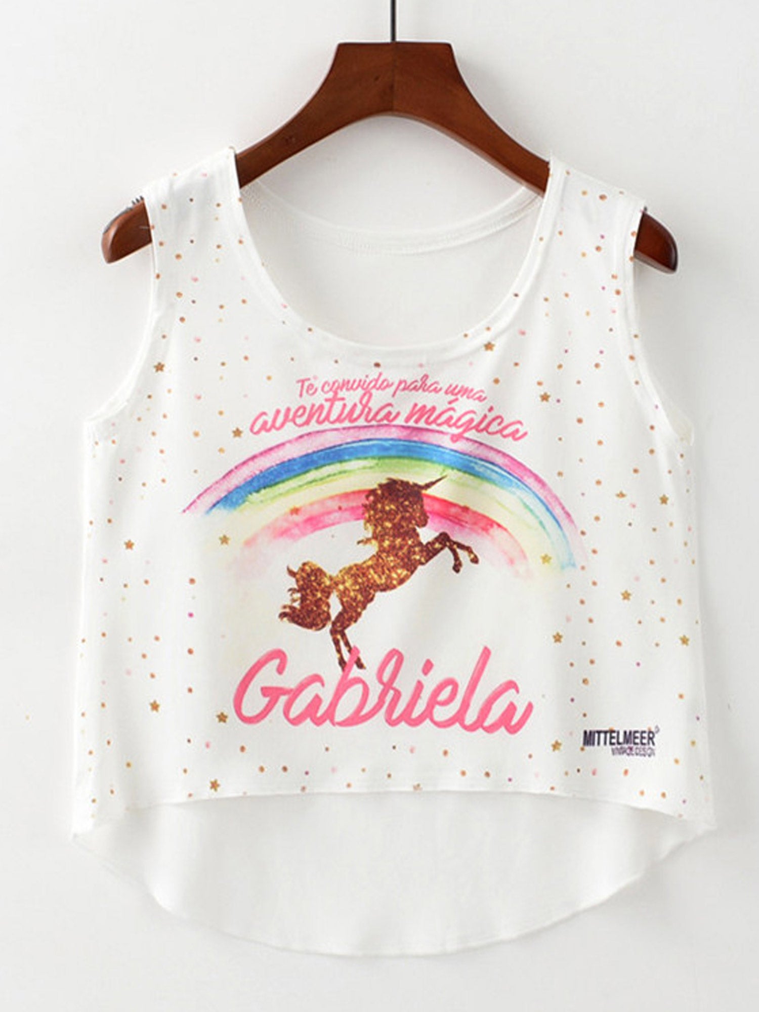 Women High Low Hem Printed Summer Fashion Top