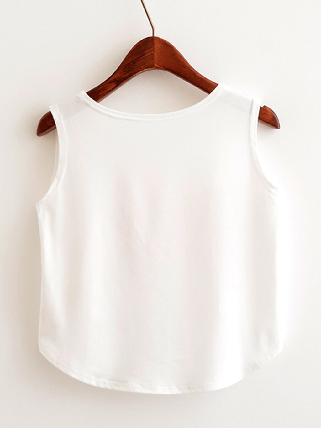 Women Stylish Round Neck Irregular Cropped Top