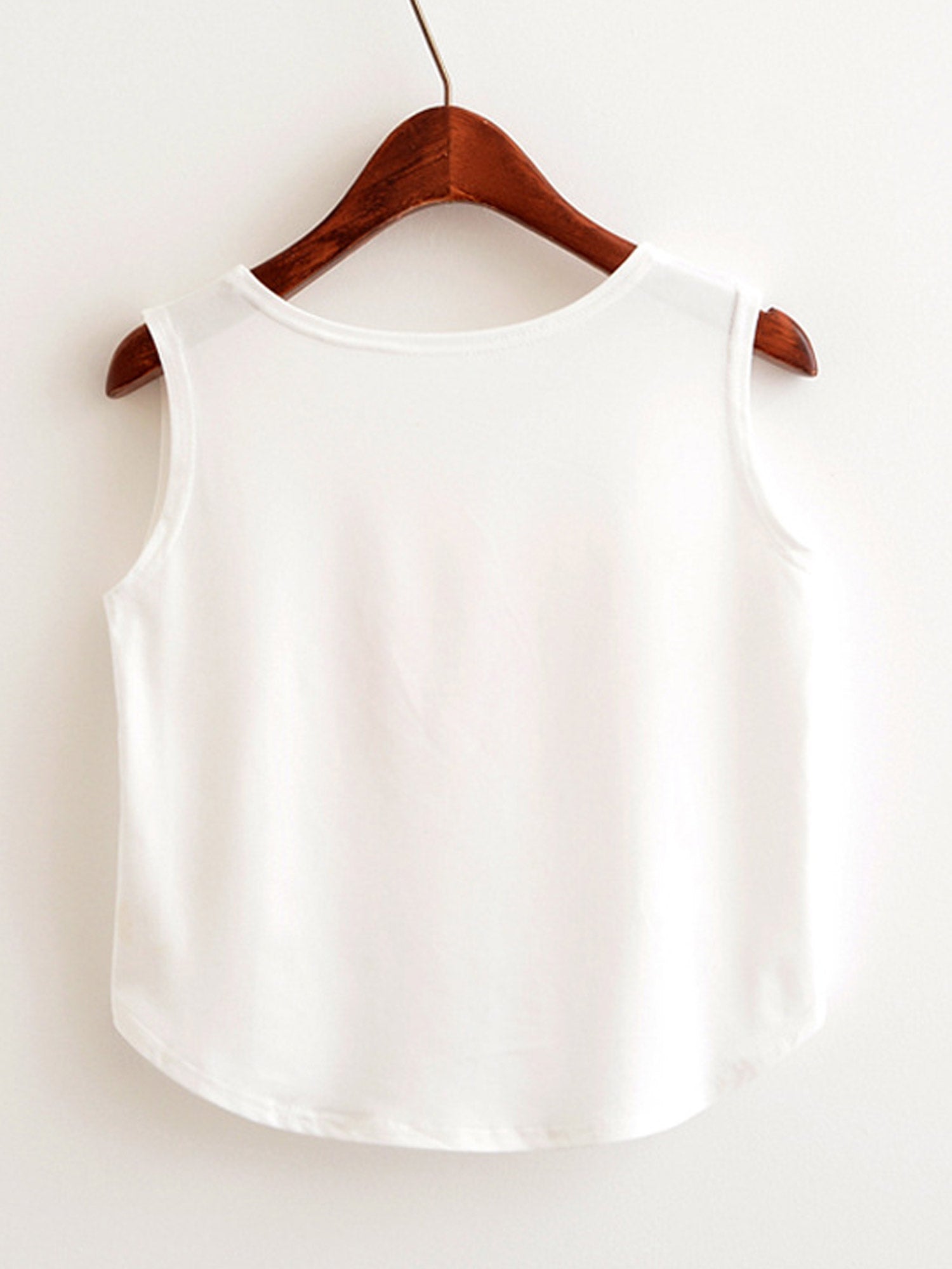 Women Cute Round Neck Irregular Summer Top