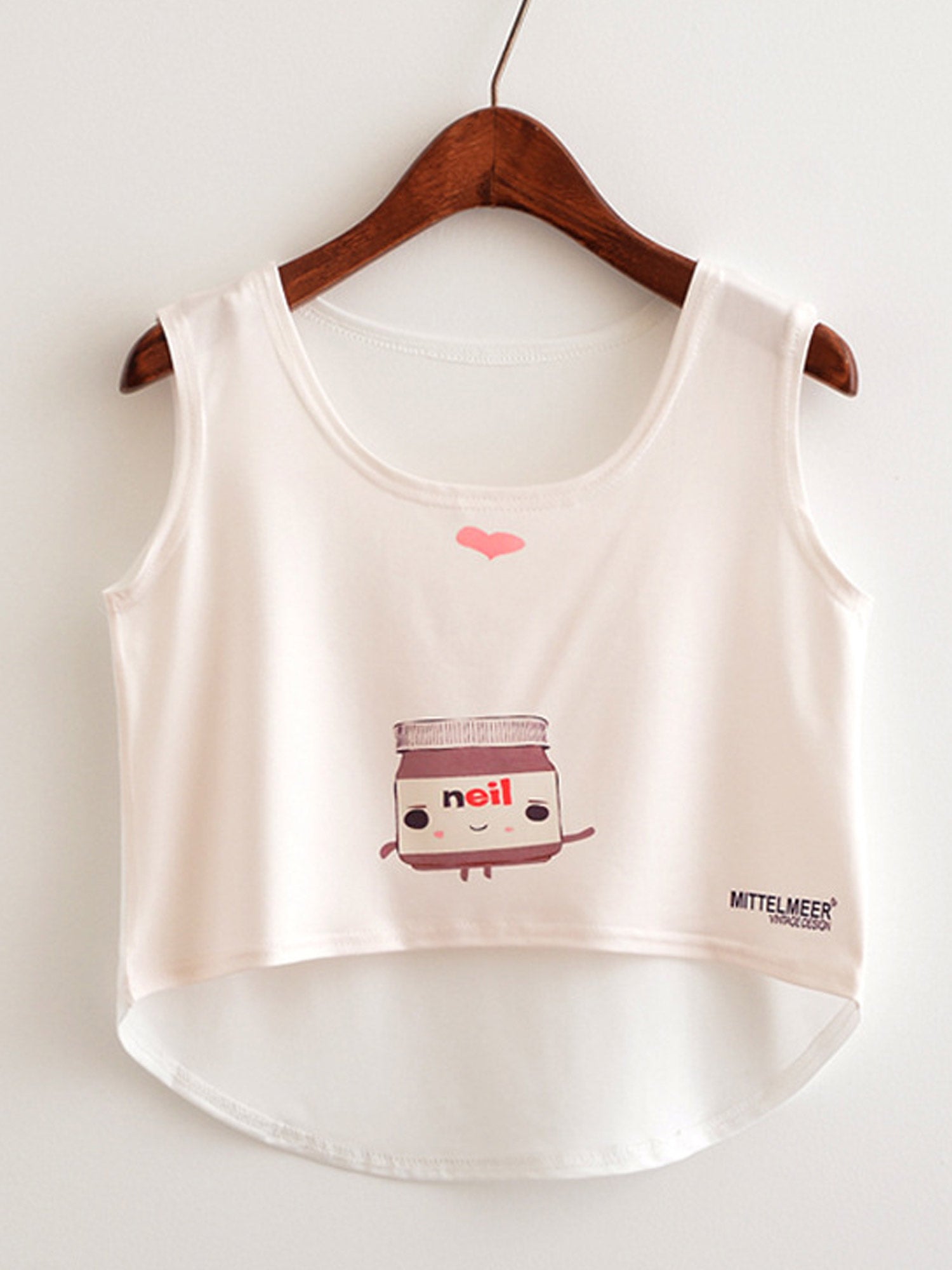 Women Cute Round Neck Irregular Summer Top