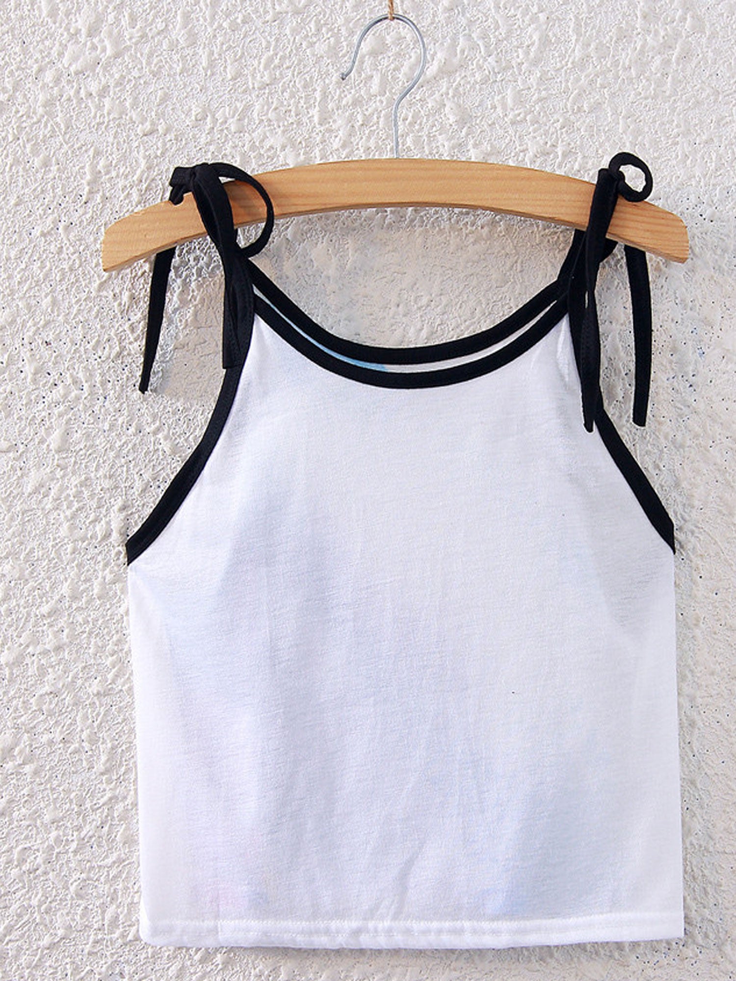 Women Dolphin Printed Tie Strap Short Top
