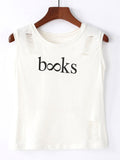 Women Graphic Design Sleeveless Slim Top