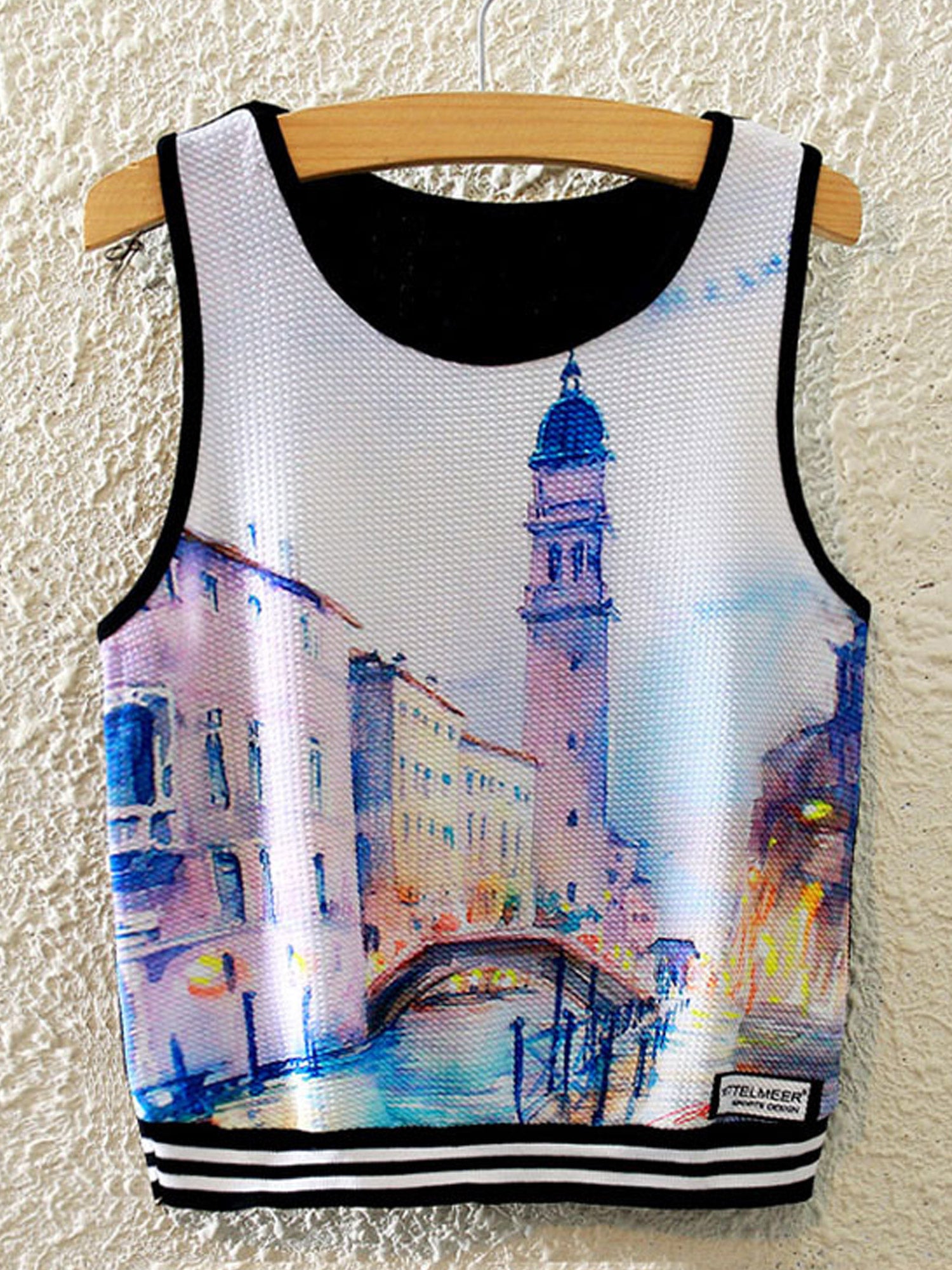 Women Fashion Summer Round Neck Casual Top