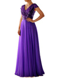 Women V-Neck Pleated Skirt Sequin Party Dress
