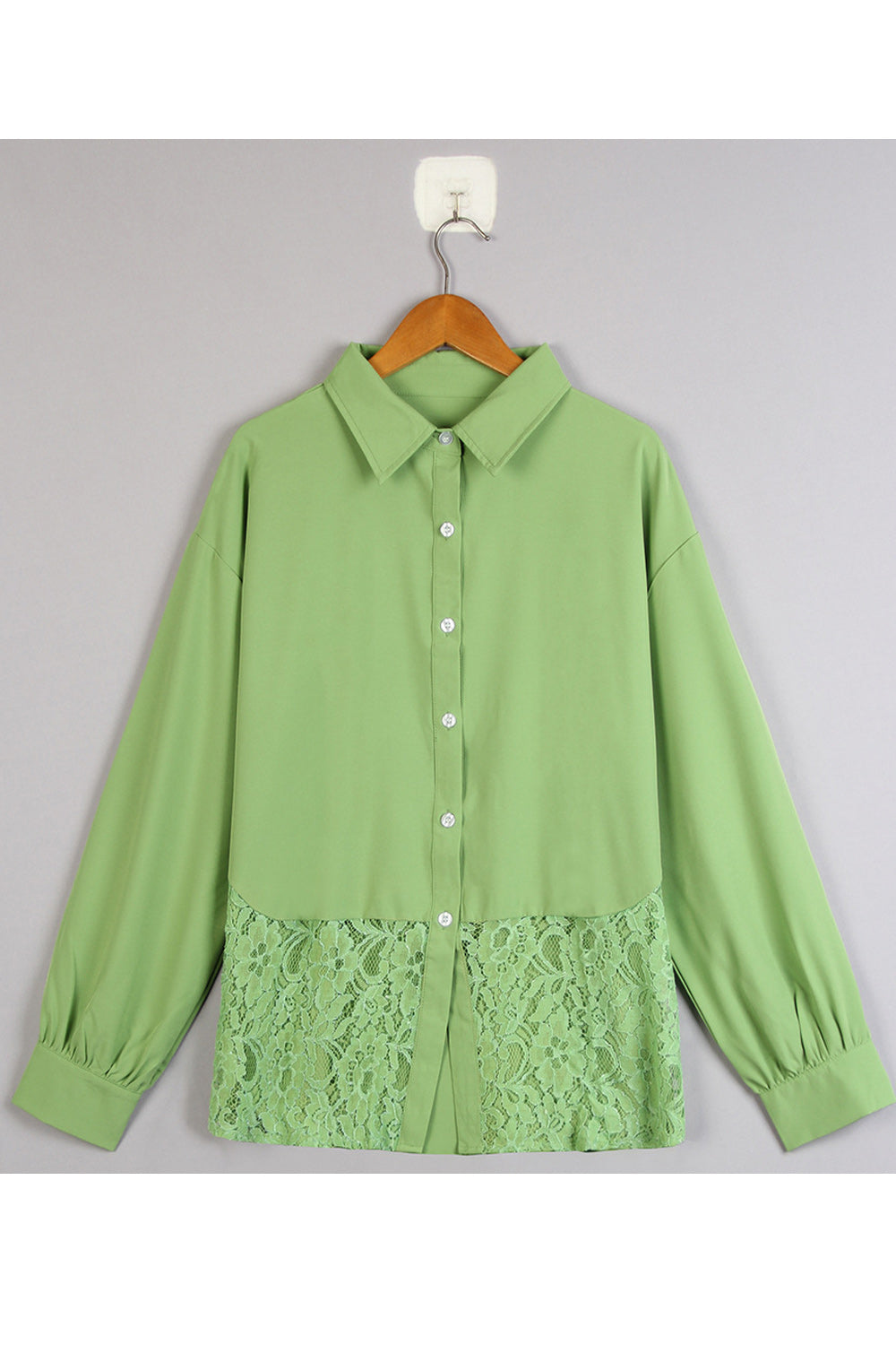 Women Collar Neck Solid Pattern Long Sleeve Soft Casual Shirt