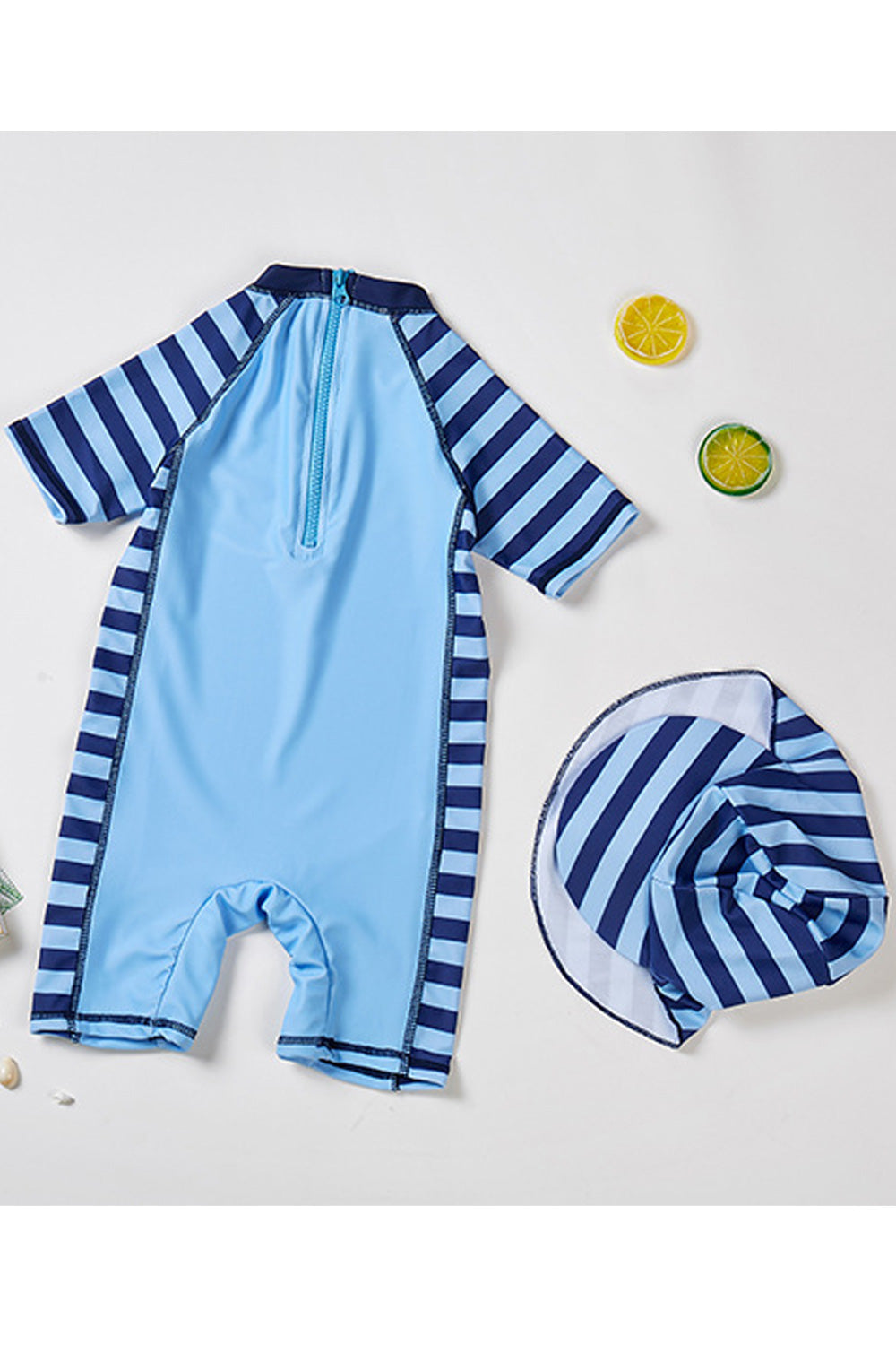 Baby Boys Comfy Short Sleeve Printed Style One Piece Swimwear