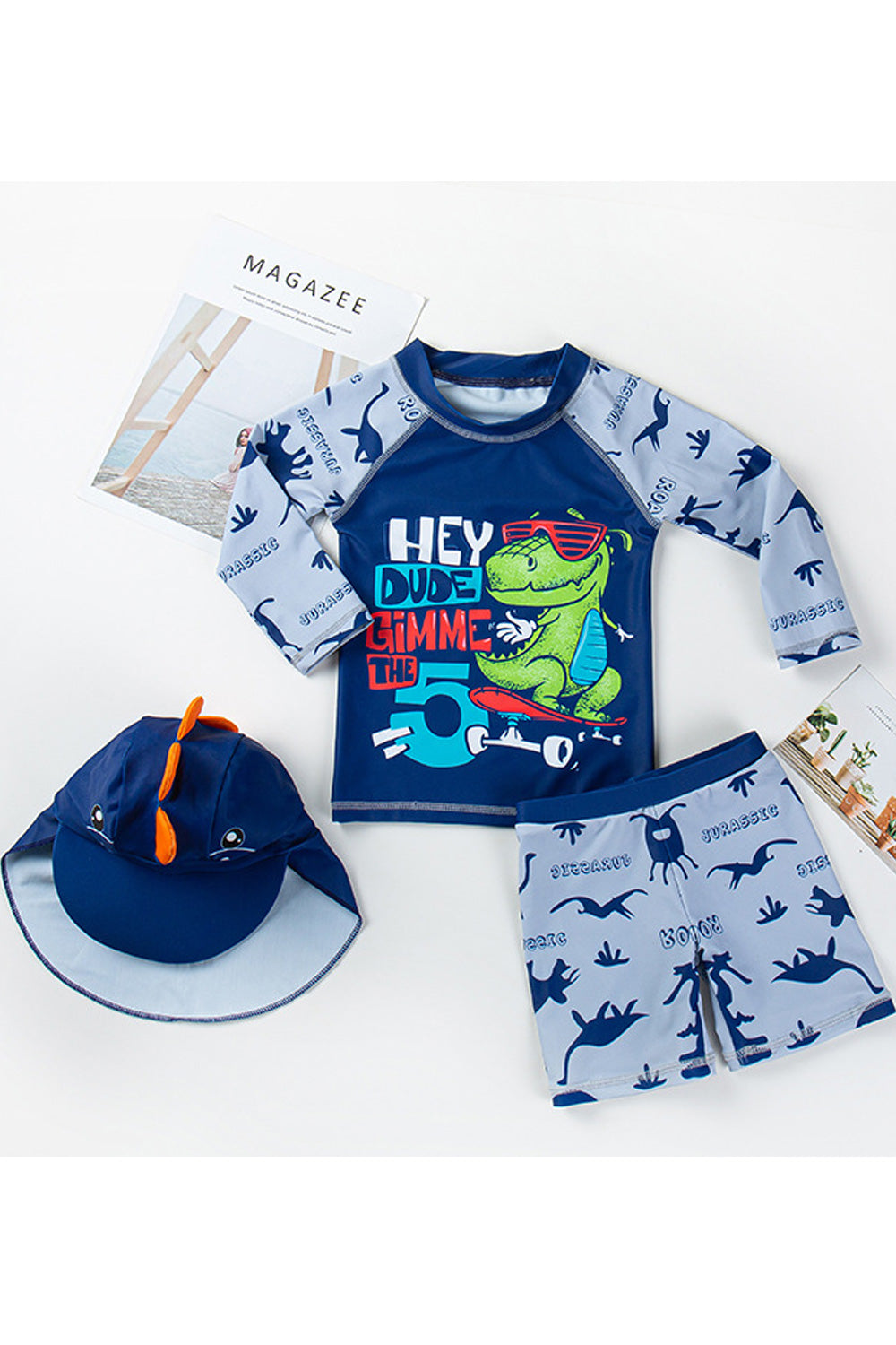 Baby Boys Beautiful Cartoon Printed Long Sleeve Amazing Swimwear