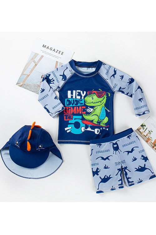 Baby Boys Beautiful Cartoon Printed Long Sleeve Amazing Swimwear
