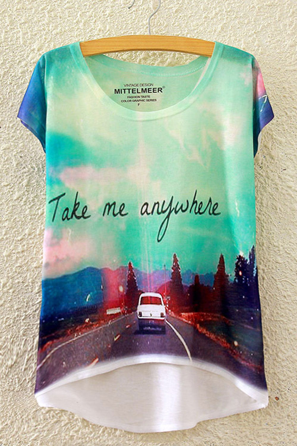 Women Loose Summer Fashion Irregular T-Shirt