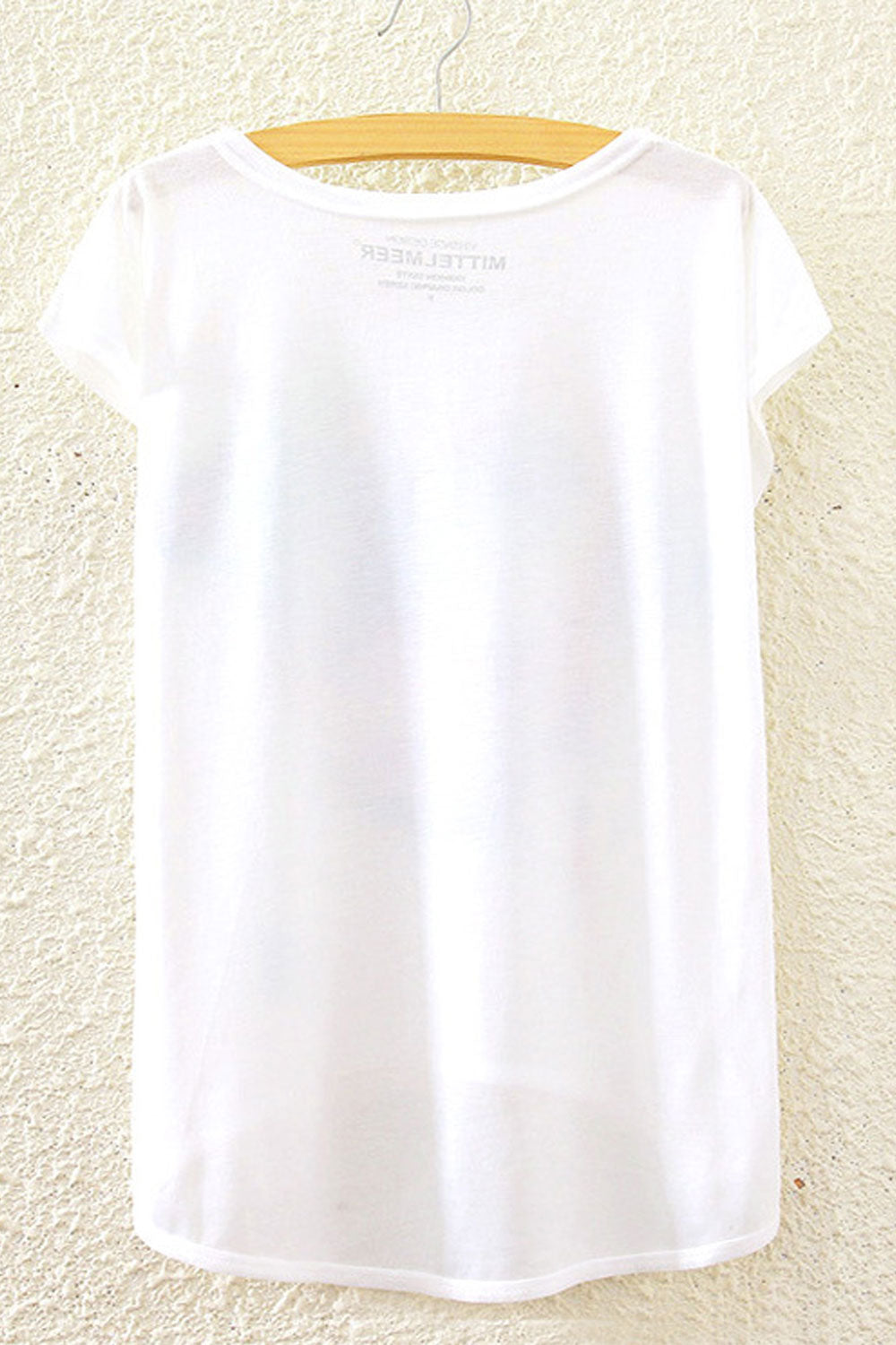 Women Round Neck Starry Sky Loose T-Shirt