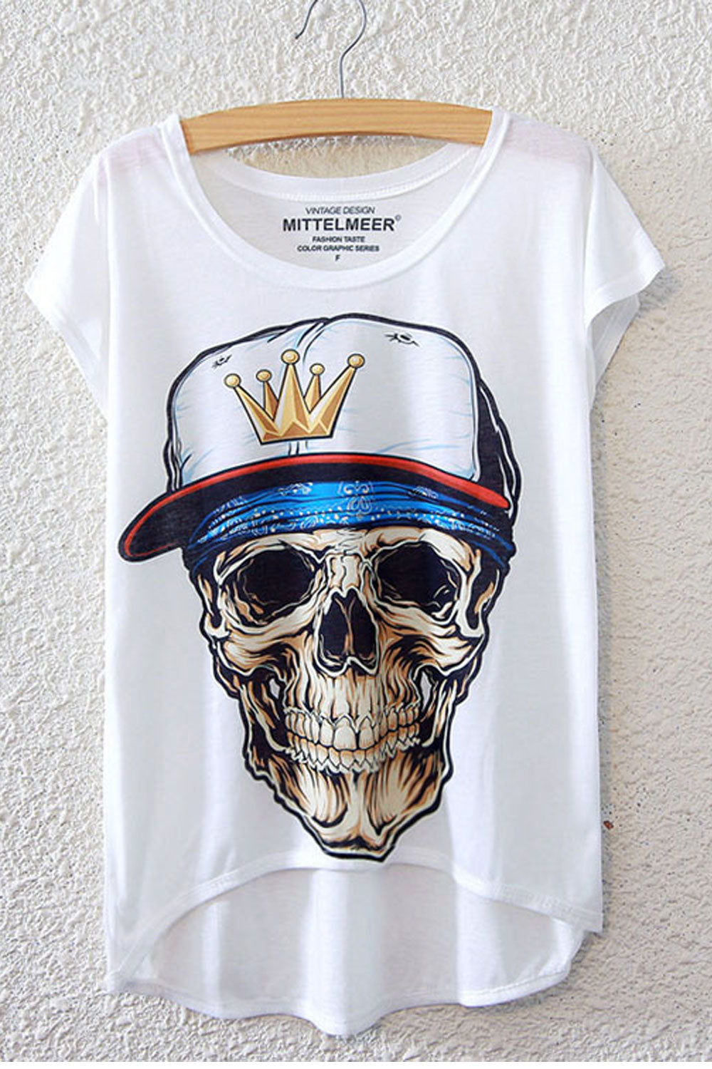 Women Loose Skull Printed Comfortable T-Shirt