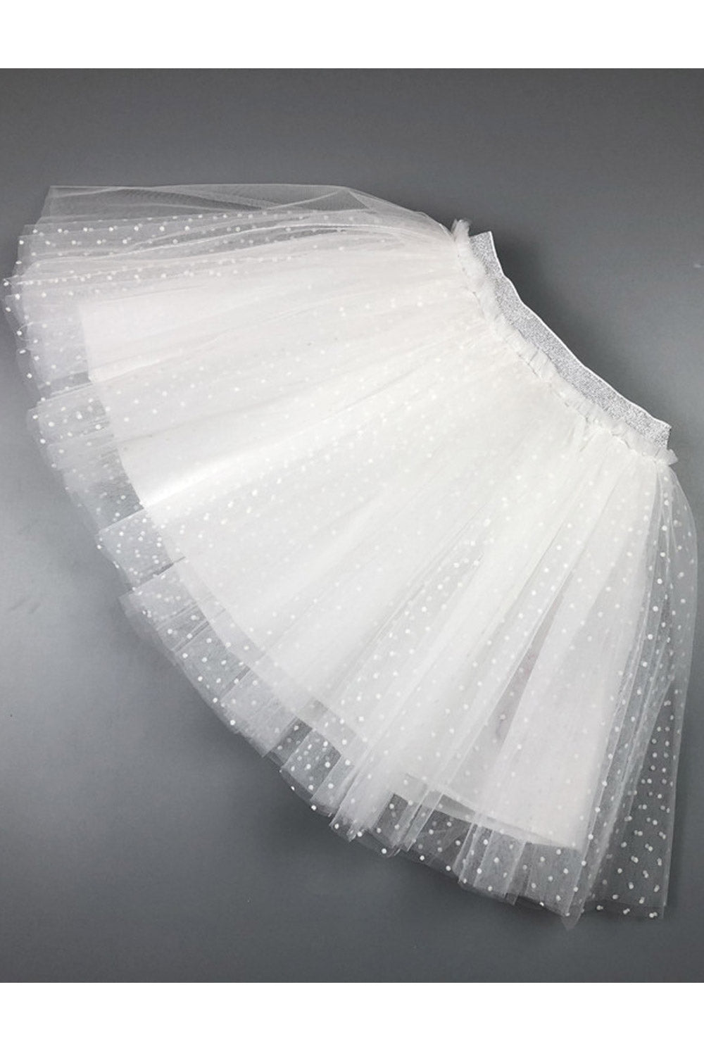 Kids Girls Summer Fluffy Mesh Decorated Skirt