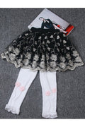 Kids Girls Elasticated Flower Lace Skirt