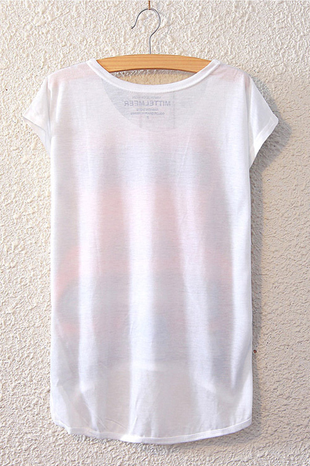 Women Irregular Loose Small Sleeve T-Shirt
