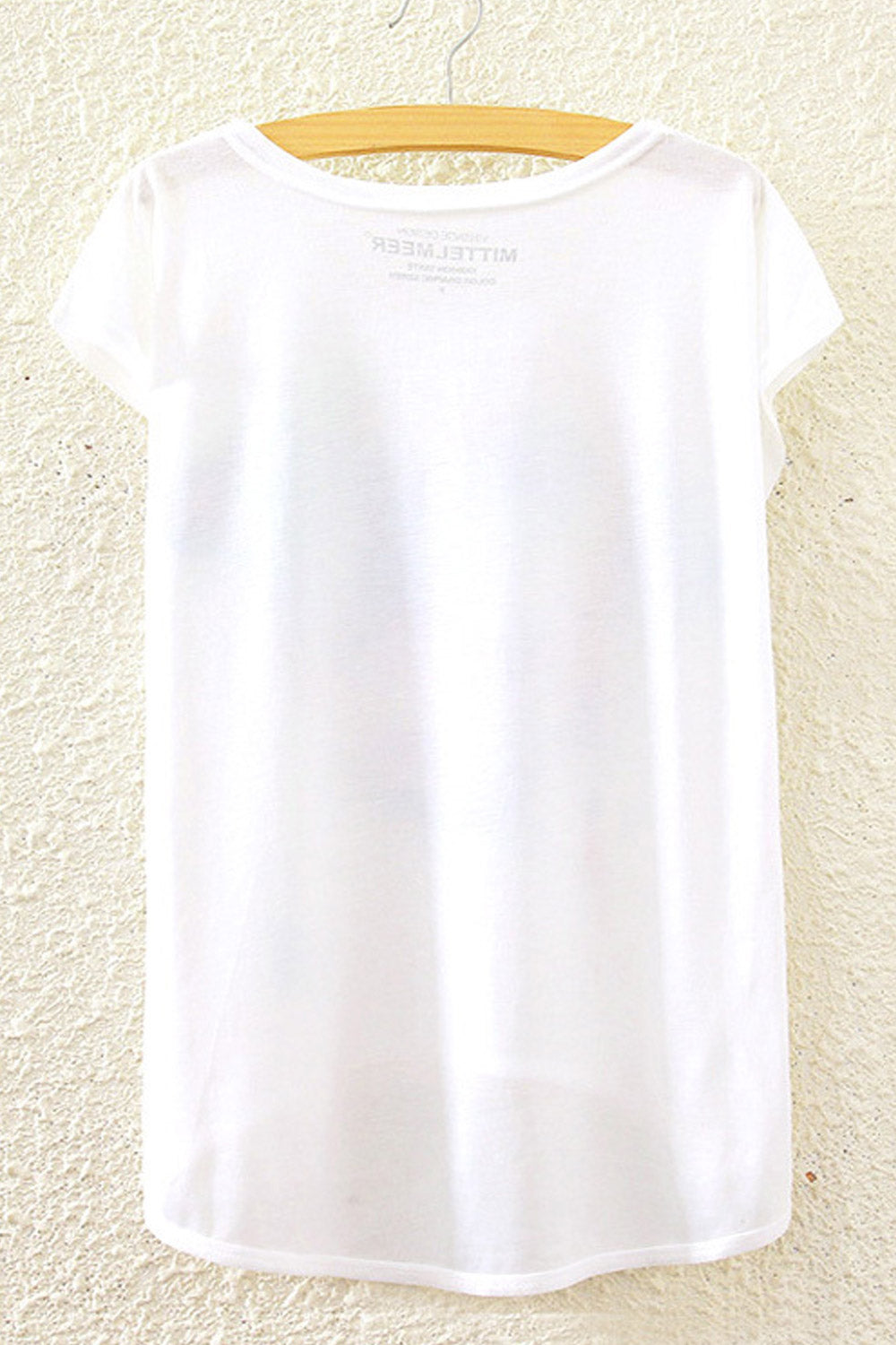 Women Loose Irregular Hem Summer Casual T-Shirt