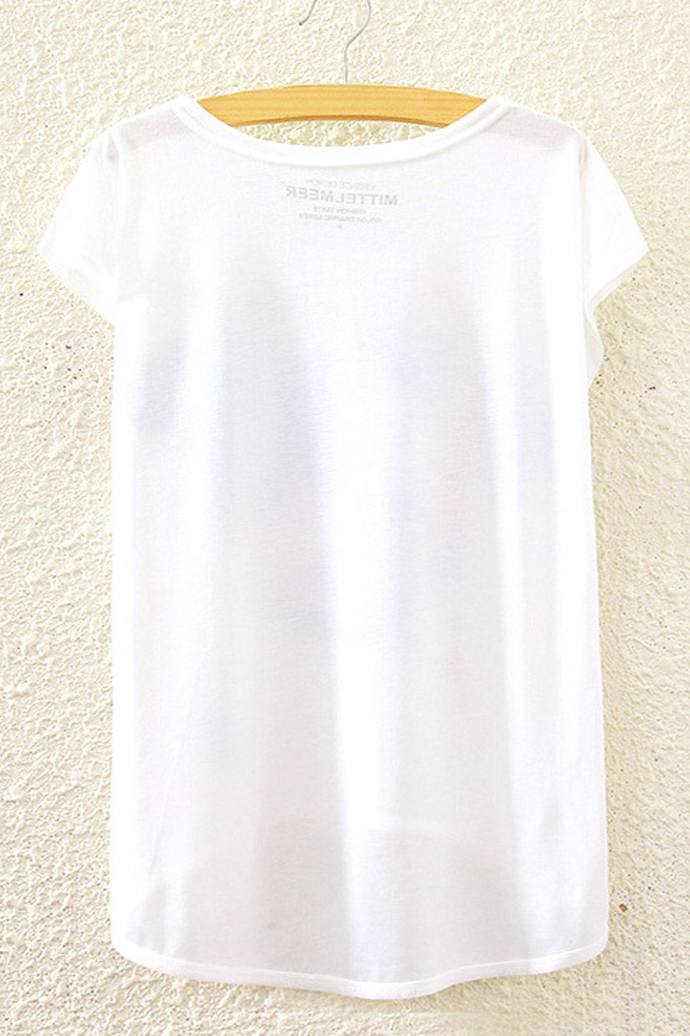 Women Tower Printed Loose Small Sleeve T-Shirt