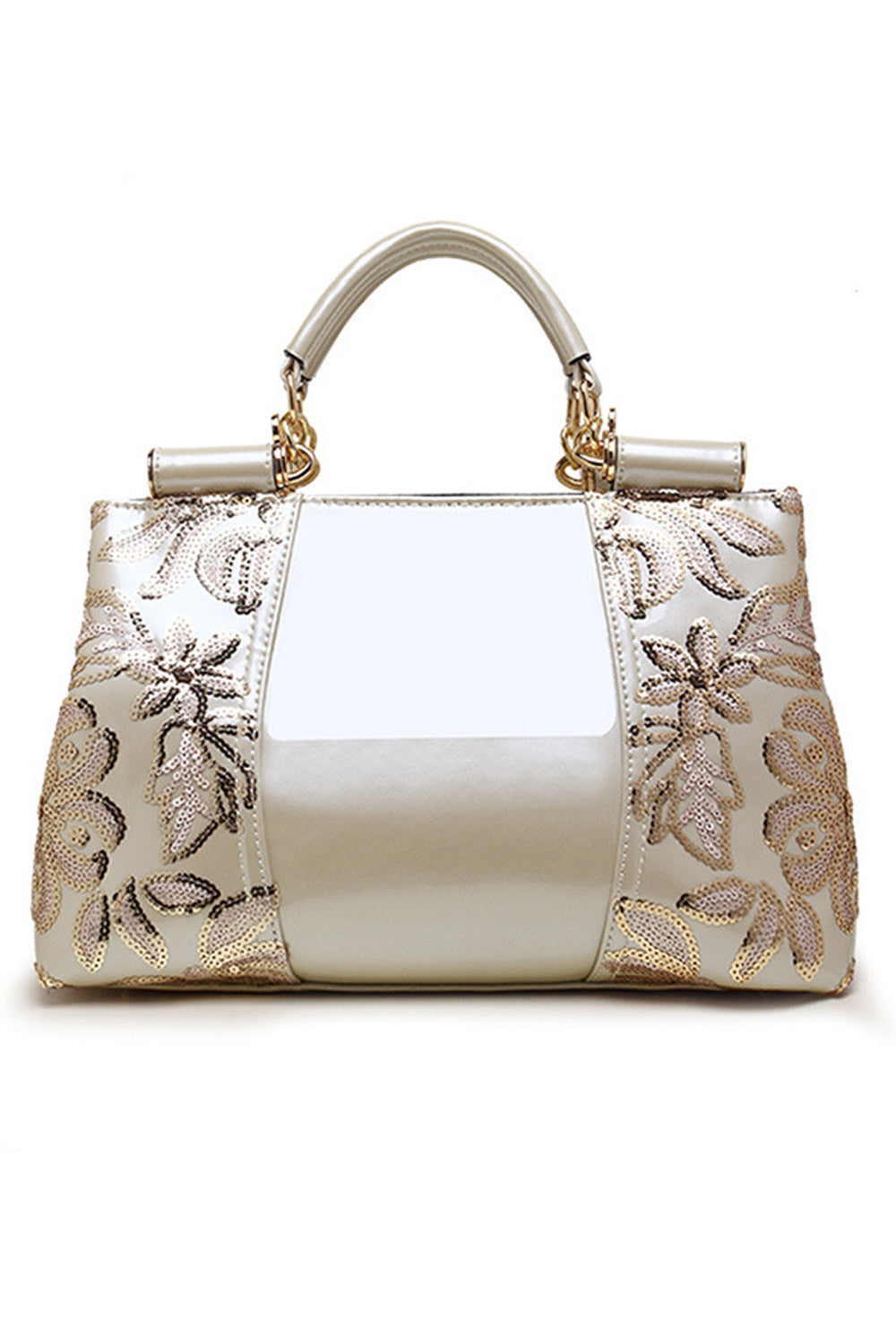 Womebn Sequin Decorated Zipper Handbag