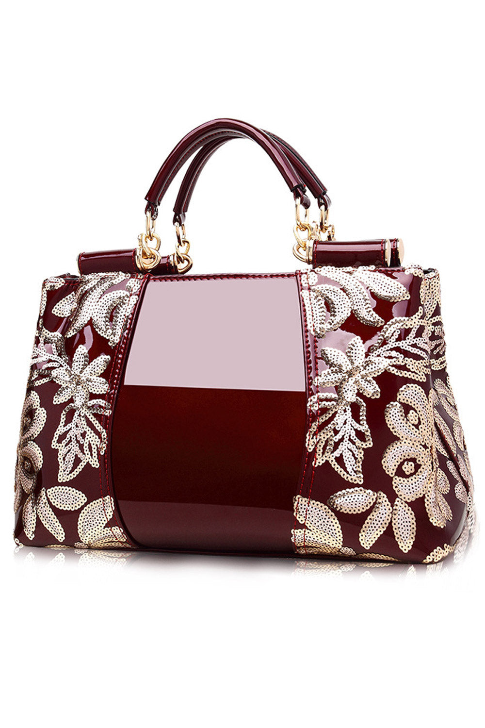 Womebn Sequin Decorated Zipper Handbag