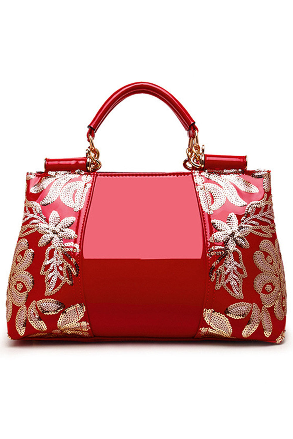 Womebn Sequin Decorated Zipper Handbag